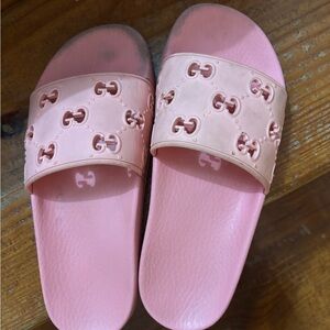 Gucci Pink Slide Sandals